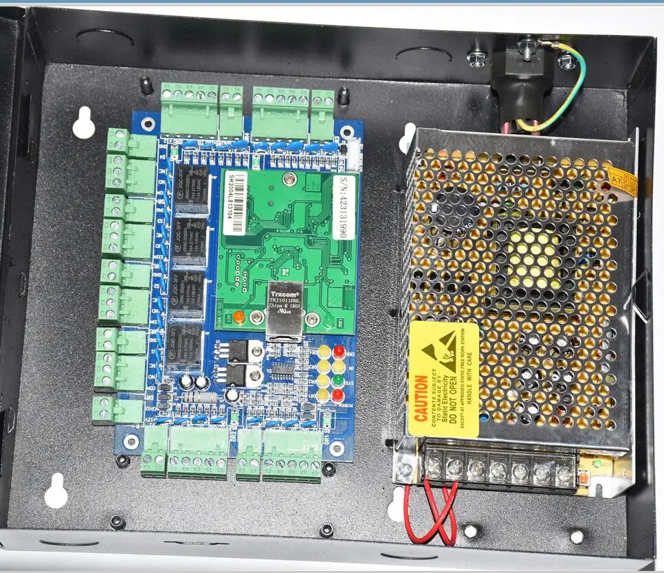 RJ45 1 2 4 двери блокировка доступа Управление доска с металлической Питание коробка для Система контроля доступа Wiegand Управление Панель