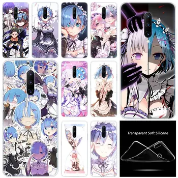 

Hot Anime ReZERO Ram Rem Fashion Transparent Silicone TPU Soft Phone Case for OnePlus 7 Pro 5G 6 6T 5 5T 3 3T Cover Coque