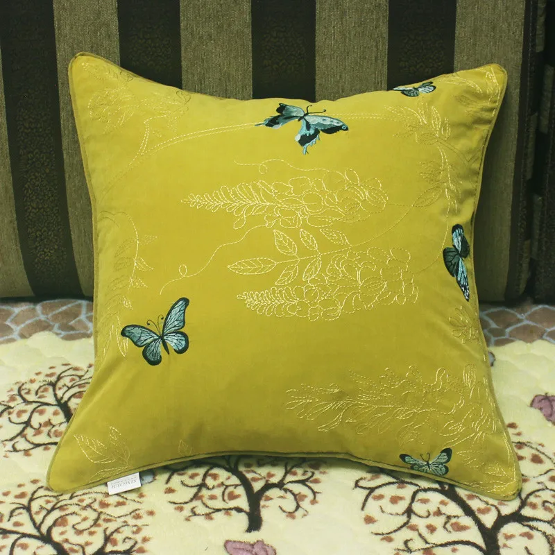 Роскошный чехол для подушки с вышивкой сад бабочка Cojines Decorativos Para диван автомобиль/наволочка Рамадан декор дома coussse De Coussin