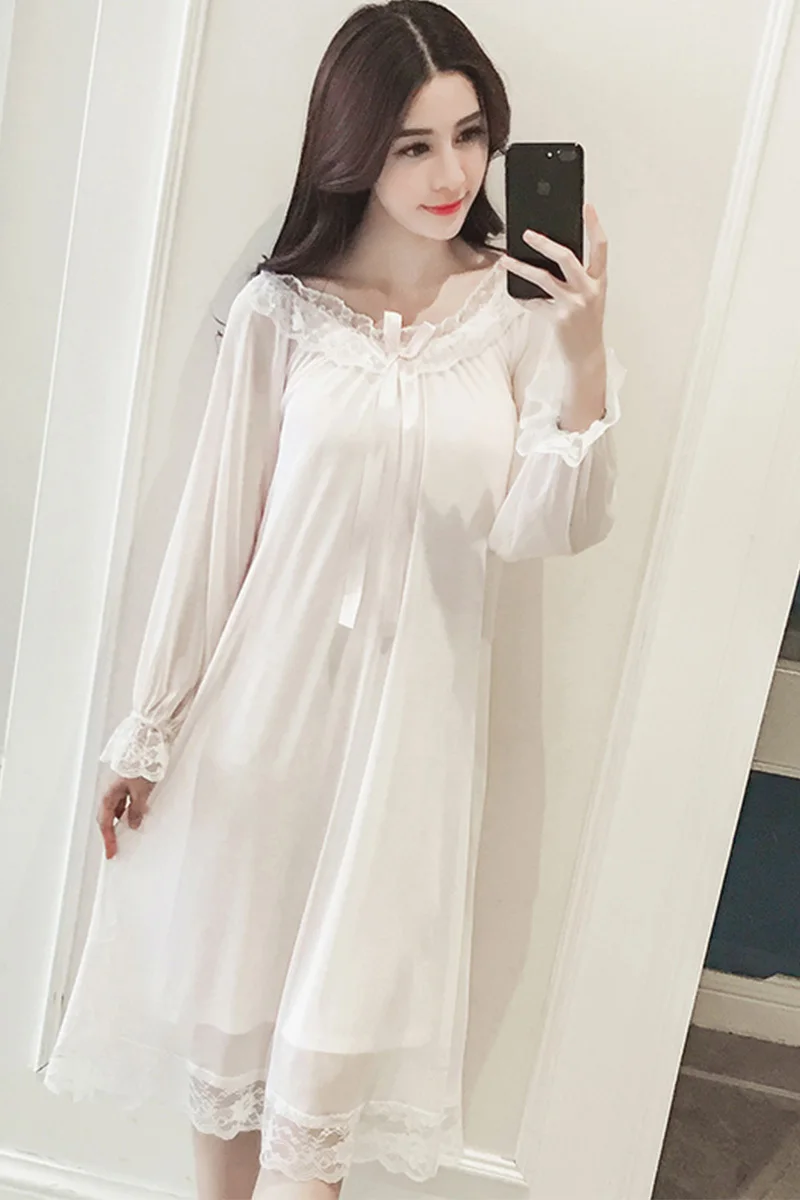 Ночная рубашка RenYvtil, женское летнее кружевное платье, домашний комбинезон-шорты, нагрудный коврик, принцесса, дворец, Yoyal, Длинная женская ночная рубашка в придворном стиле, арабское