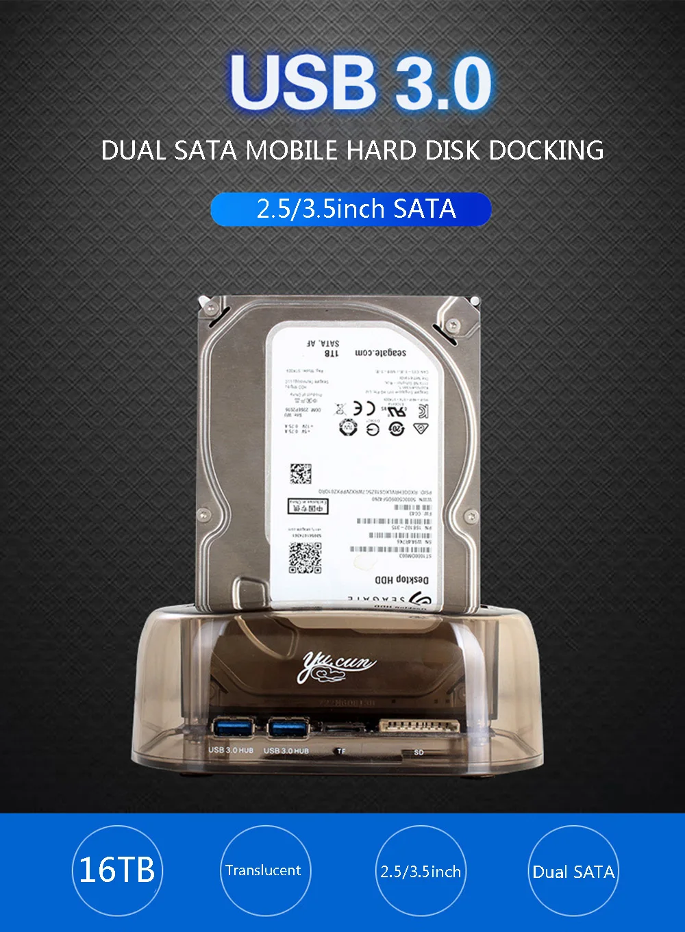 2 5/3 5 дюймов SATA SSD / HDD USB 3 0 6 Гбит/с коробка для жесткого диска клонирование USB3.0
