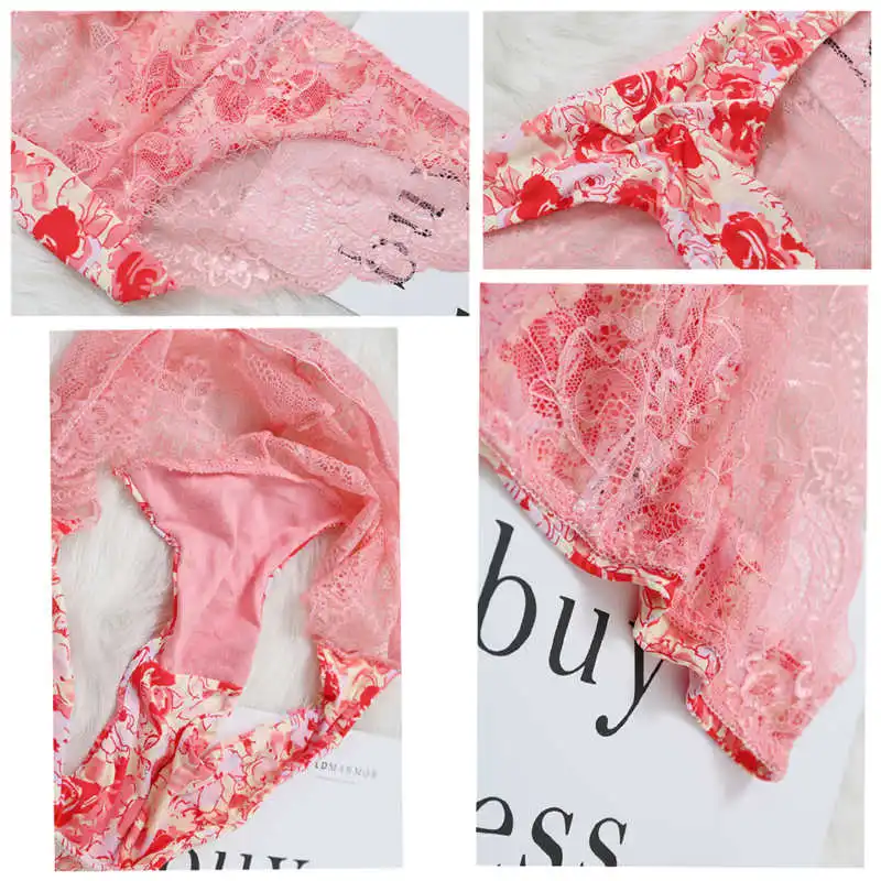 Summer Swimwear Women Bikini Panties Sexy Lace Seamless Briefs Swimsuit Beachwear Low Waist Bathing Bottoms for Sleeping