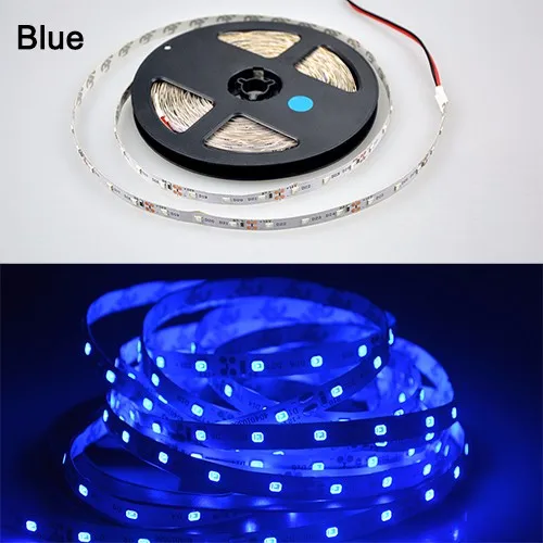 RGB LED Strip Light SMD 5050 3528 DC 12V 5M 300LEDs Not Waterproof Single Color Flexible Light Neon Lamp Tiras LED Light Garland 5