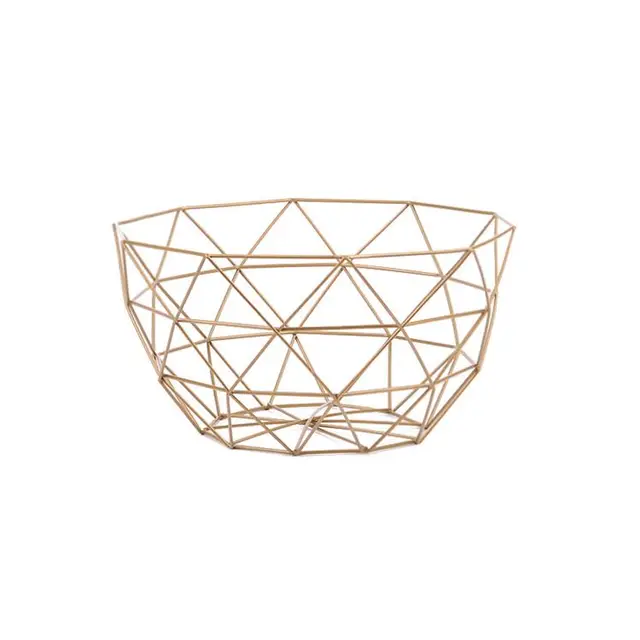 Nordic style Iron Art Fruit Storage Basket Home Organizer Bowl