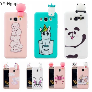 

Etui for Samsung J5 2017 case cover Galaxy J3 3D Cartoon Panda Pig Unicorn Silicone Case on for Funda Samsung J3 J5 J7 2016 Case