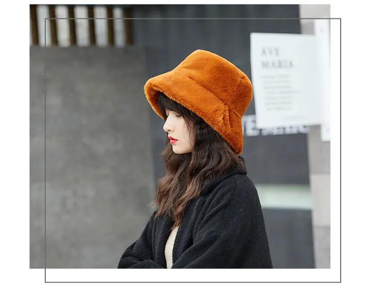 Женская шапка в рыбацком стиле; сезон осень-зима; модные теплые меховые шапки с широкими полями для отдыха; шерстяные зимние женские шапки с плоским верхом