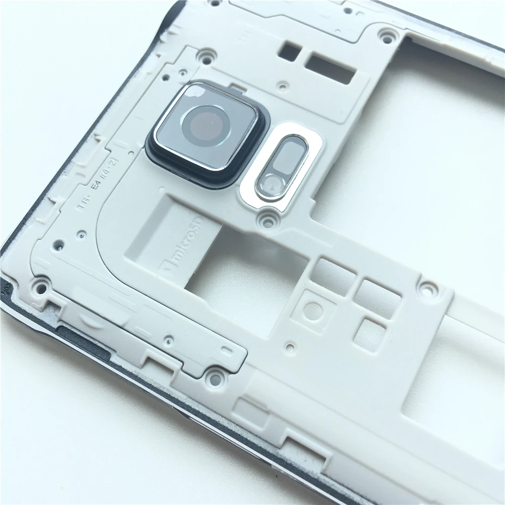 Новая двойная sim-карта средняя рамка Корпус рамка крышка камеры для samsung Galaxy Note 4 N910F N910T черный