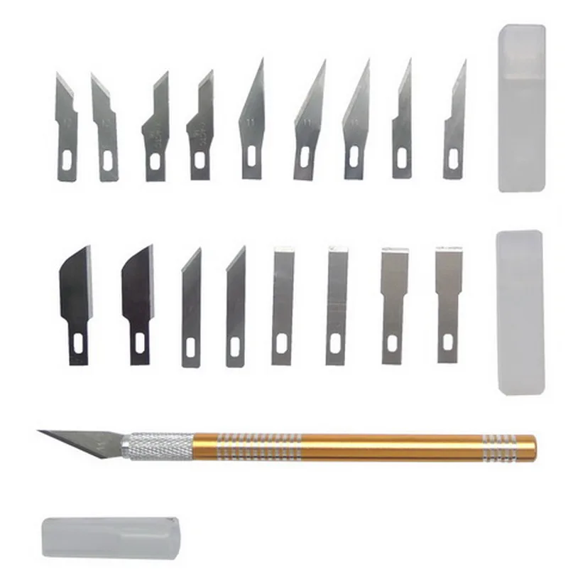 19PCS-Precision-Hobby-Knife-Stainless-Steel-Blades-for-Arts-Crafts-PCB-Repair-Leather-Films-Tools-Pen (9)