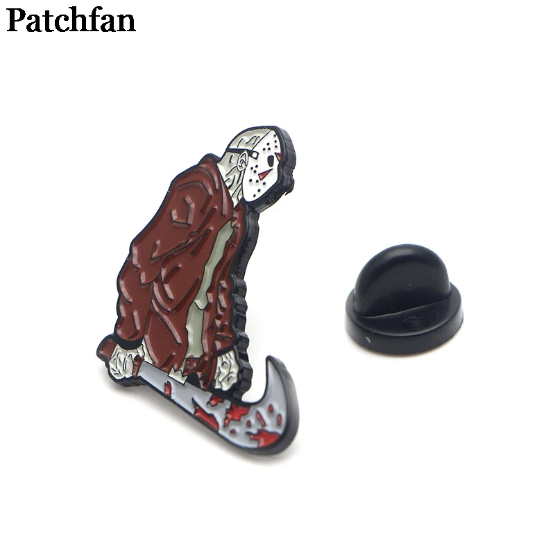 Patchfan пятница 13th из цинкового сплава для галстука значки para рубашка сумка Одежда