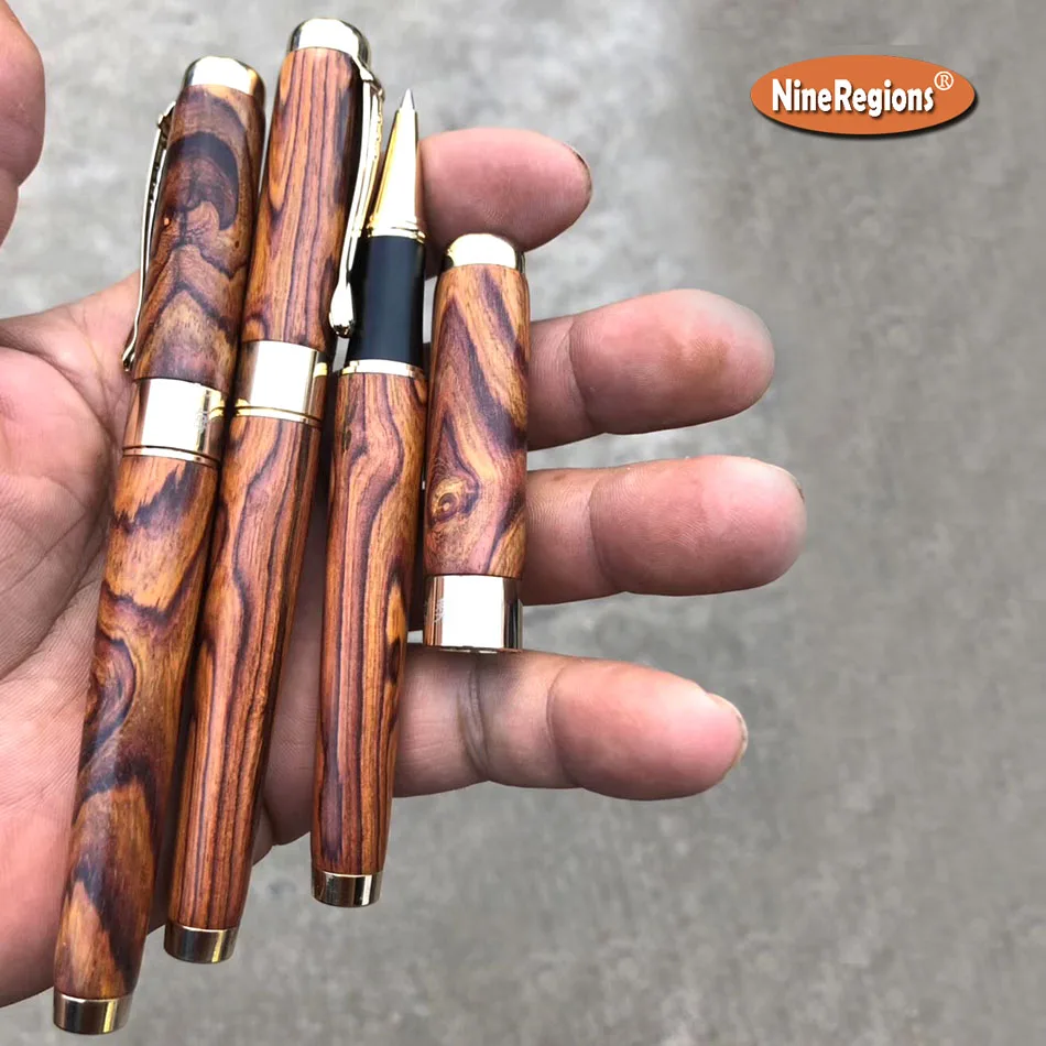

Genuine natural Chinese Hainan HuangHuali Scented rosewood Pen Dalbergia odorifera of China with gift box