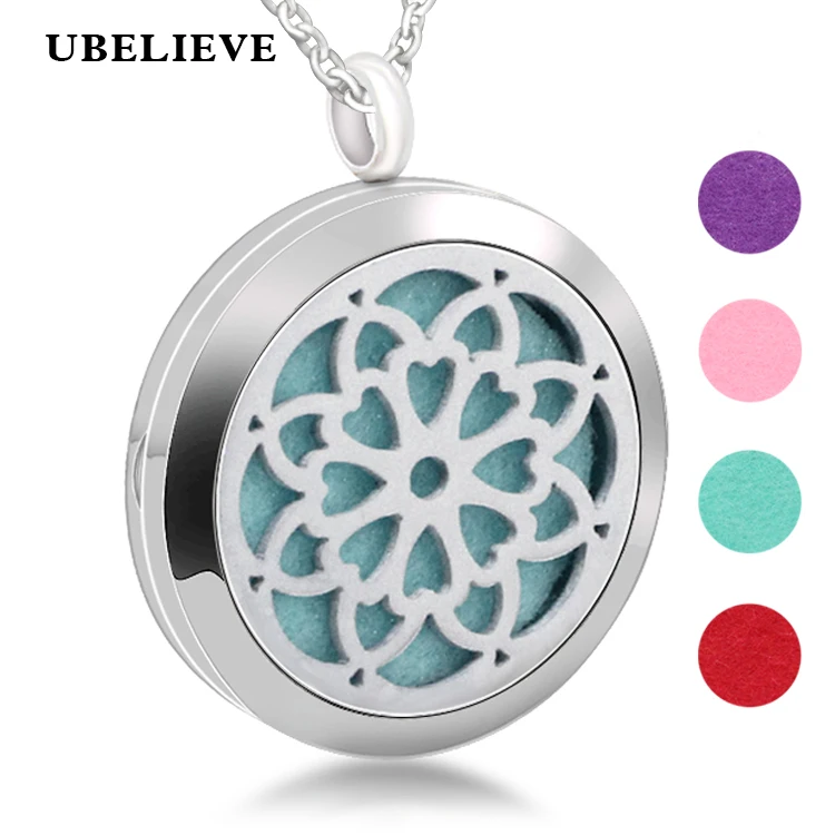 

Aromatherapy Diffuser Jewelry 20/30 Magnetic Open Pendant Essential Oil Perfume Diffuser Locket Necklace With Ball Chains
