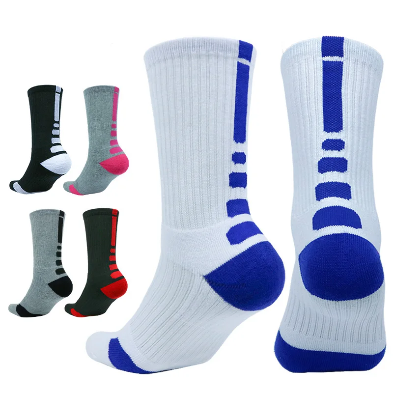 

Hot New High Quality Men's Elite Basketball Socks Compression Outdoor Sports Men Cotton Towel Bottom Cycling Socks Men's socks
