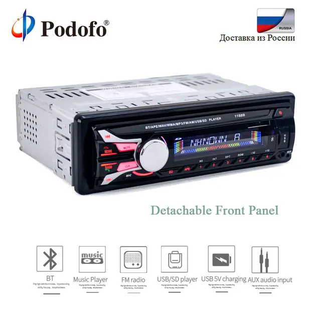 Cheap Podofo 1 din Car Radio Detachable Front Panel Auto Audio Stereo Car MP3 Player FM Bluetooth AUX USB Radios Tuner Remote Control Cheap Podofo 1 din Car Radio Detachable Front Panel Auto Audio Stereo Car MP3 Player FM Bluetooth AUX USB Radios Tuner Remote Control