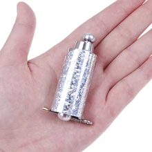 1 pieza de juguete mágico para niños con remaches mágicos de acero PropMetal de alta elasticidad de acero plateado que aparece vara mágica de juguete(China)