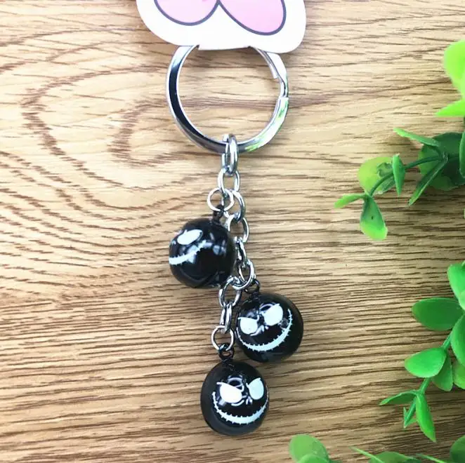 

3bell/1set The nightmare before christmas Jack Action figure bell chain toy.Metal Cu 10cm cartoon Jack style doll