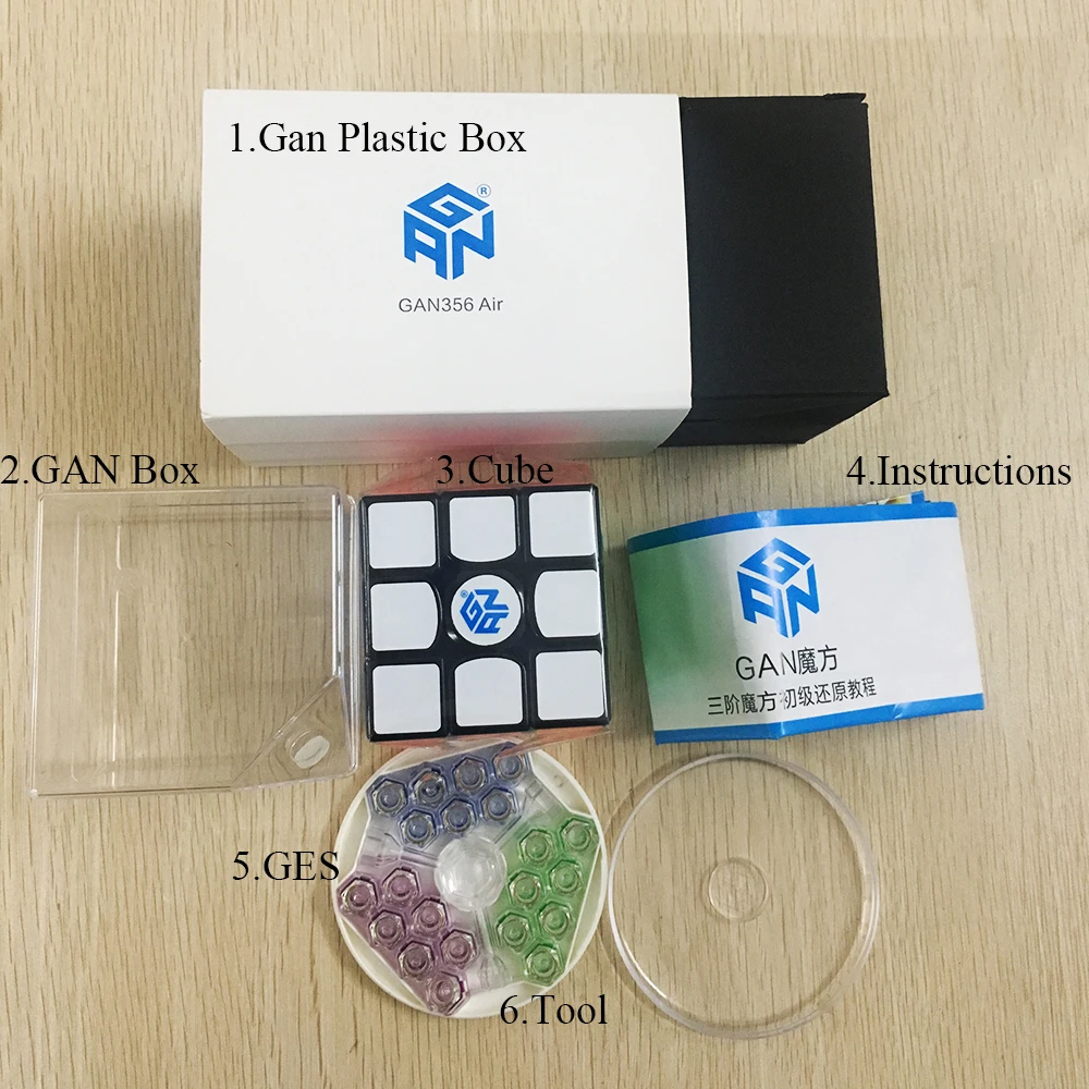 Gan356 Air 5 6 см 3x3x3 скоростной куб GAN AIR Master Edition магический Gans пазл черный Magico для WCA