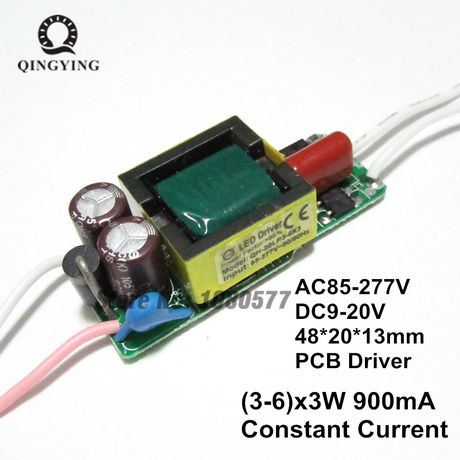 Фото Трансформатор постоянного тока для ламп, AC85-277V, 2-3x3w, 3-6x3w, 6-12x3w, 10-20x3w, 900mA, 950mA №2