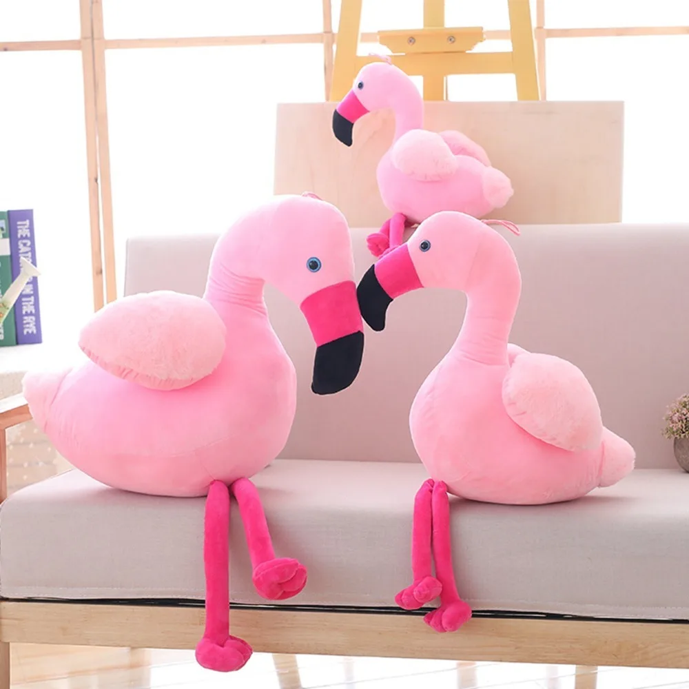

40/55/75 Flamingo Plush Toy Soft Stuffed Cute Animal Flamingo Lovely Dolls For Kids Appease Toy Baby Girl's Room Decoration