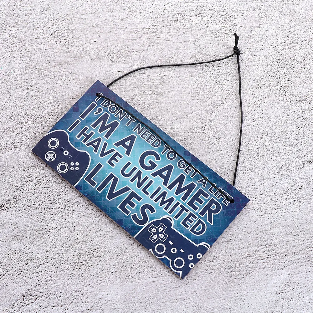 1PC NEW Christmas Birthday Gift Gamer Gaming Plaques Bedroom Gifts For Son Brother Hanging Sign Home Decoration