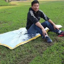 Аварийный спальный мешок для взрослых конверт Тип многоразовые Термальность переносная Подушка Открытый Кемпинг Аксессуары