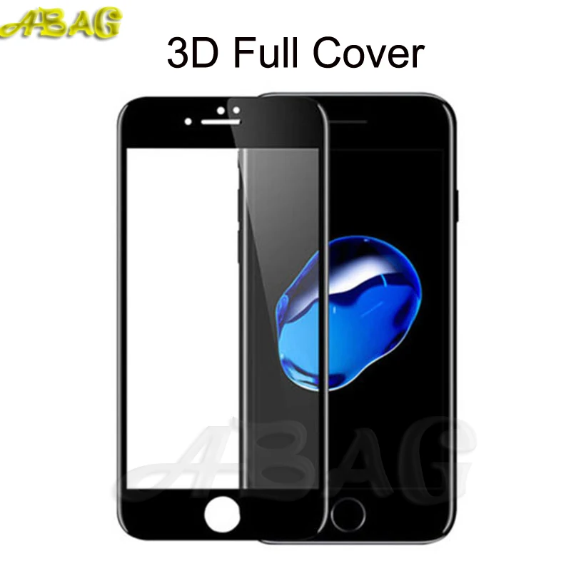 

ABAG Full Cover Carbon Fiber Tempered Glass For iPhone 6 6s 6Plus 7 7plusProtective Screen Protector 0.26mm 2.5D arc Flim