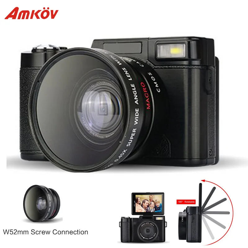 Prix pour AMKR2 Appareil Photo REFLEX Numérique Avec Objectif grand-angle Caméscope 8.0MP CMOS Max 24MP 3 pouce Rotatif Écran appareil photo numérique Prix pour AMKR2 Appareil Photo REFLEX Numérique Avec Objectif grand-angle Caméscope 8.0MP CMOS Max 24MP 3 pouce Rotatif Écran appareil photo numérique