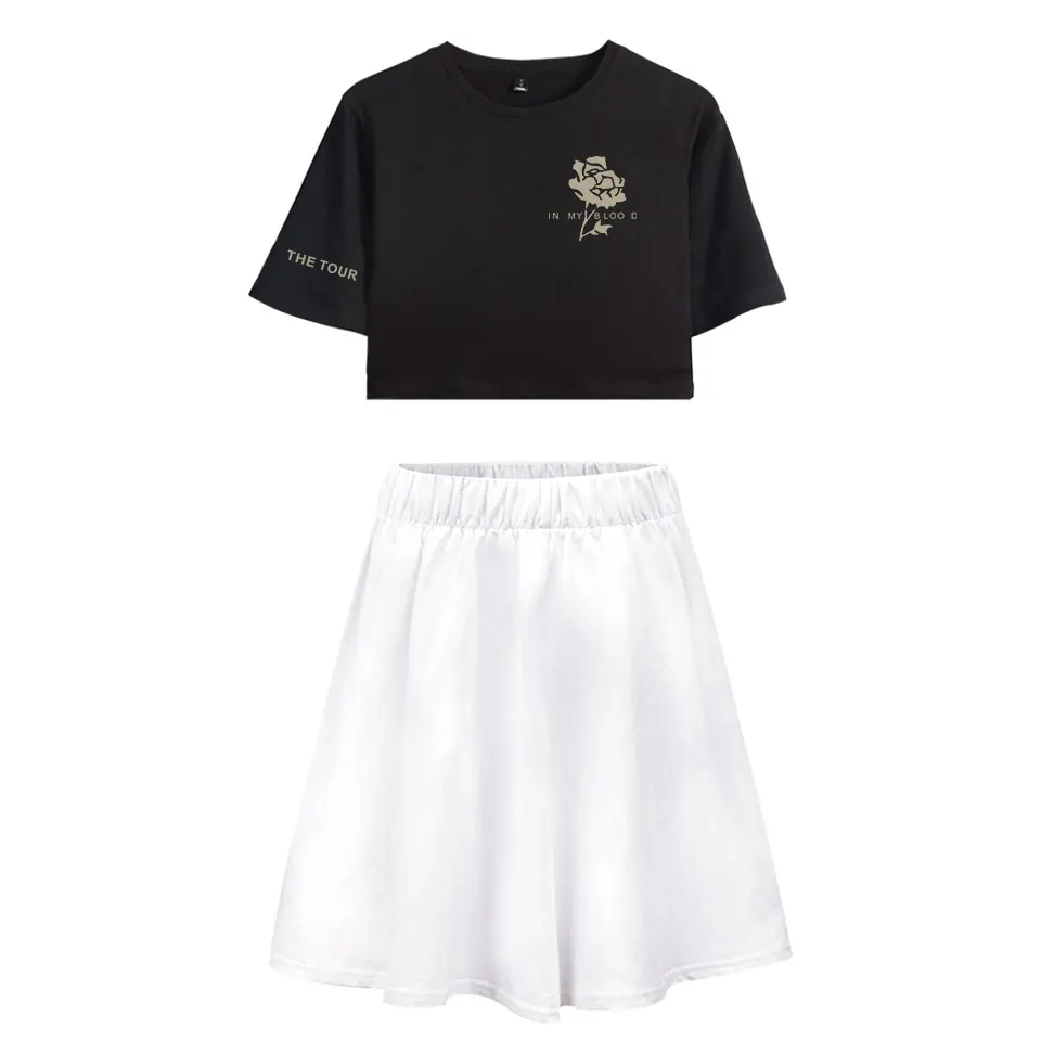 Shawn Mendes Fashion Printed Women Two Piece Set Summer Short Sleeve