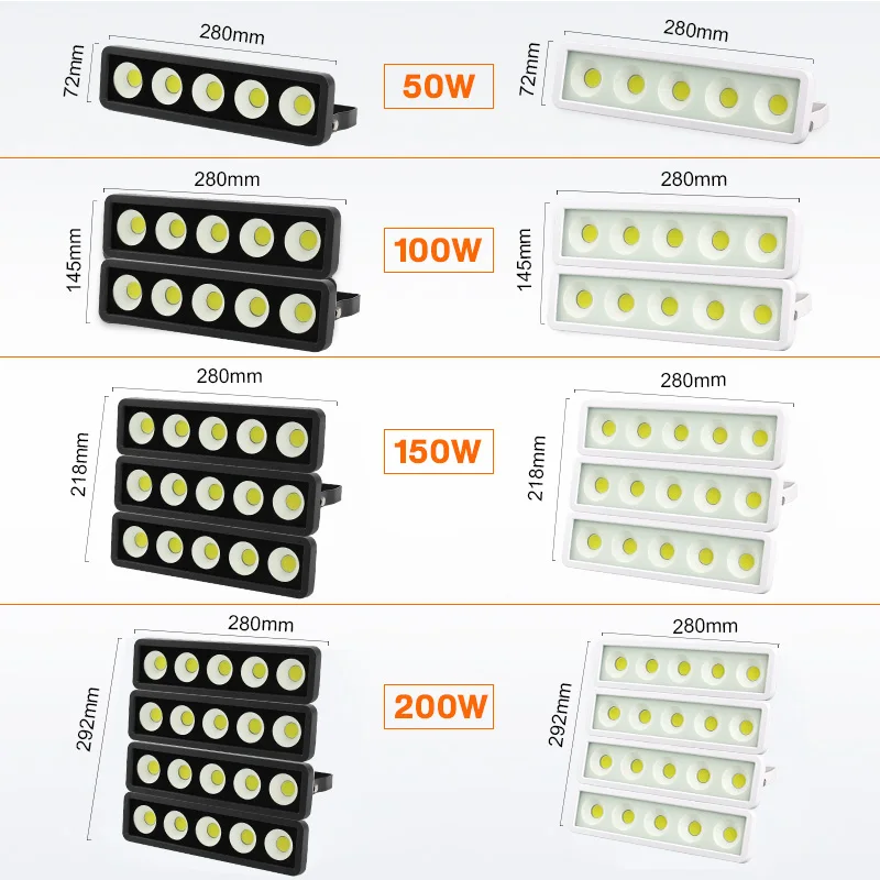 Водонепроницаемый Светодиодный прожектор светильник 50W 100W 150W 200W 220V 240V Открытый IP65 светодиодный проектор газонный светильник