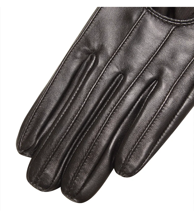 SHOUHOU 2018 новые женские кожаные перчатки из натуральной кожи перчатки Модные женские сенсорные перчатки для девочек черные перчатки для