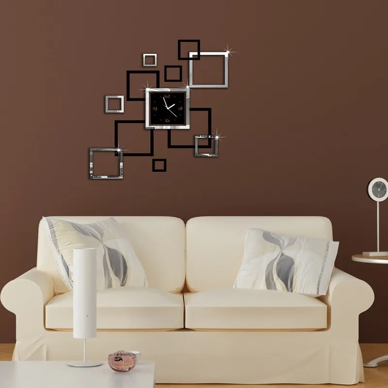 Абстрактные настенные часы, кварцевые часы, модные часы, 3d настоящие настенные часы, зеркальные наклейки, сделай сам, украшение для гостиной, современные настенные часы