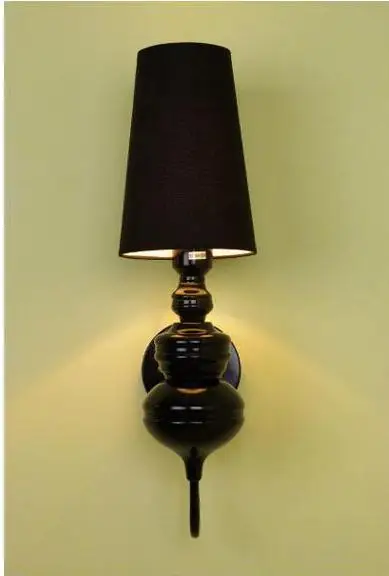 Креативные Настенные светильники для гостиной, аппликация, светильник для дома, Современный короткий светильник для спальни, настенный светильник в кабинет, простая прикроватная лампа - Цвет абажура: Черный