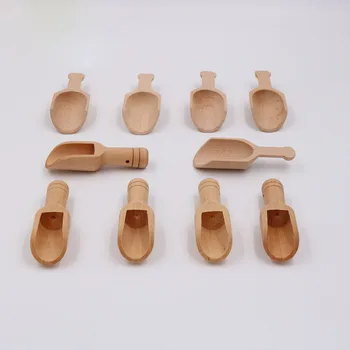 

100pcs Mini Salt Tea Spoon Tableware Natural Wooden Crafts Spoon Small Condiment Sugar Scoop ZA6173