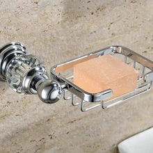 Прозрачный и латунный хромированные аксессуары для ванной комнаты Мыльницы/мыльница GY010