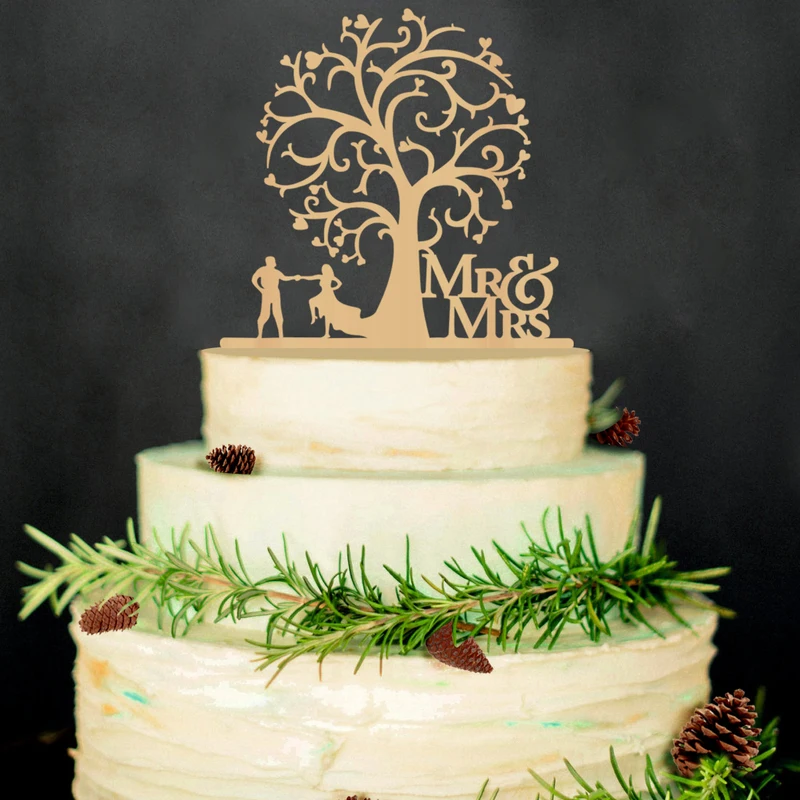 Romantic We Do Wedding Engagement Party Wooden Cake Topper Decoration 
