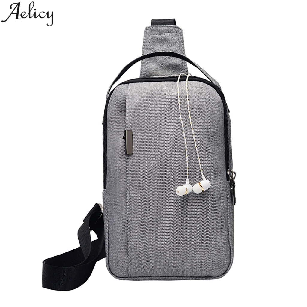 

Aelicy Men Casual Sports Korean Style Messenger Bag High Quality Traveling Fashion Nylon Chest Crossbody Bags For Men Hot Sales