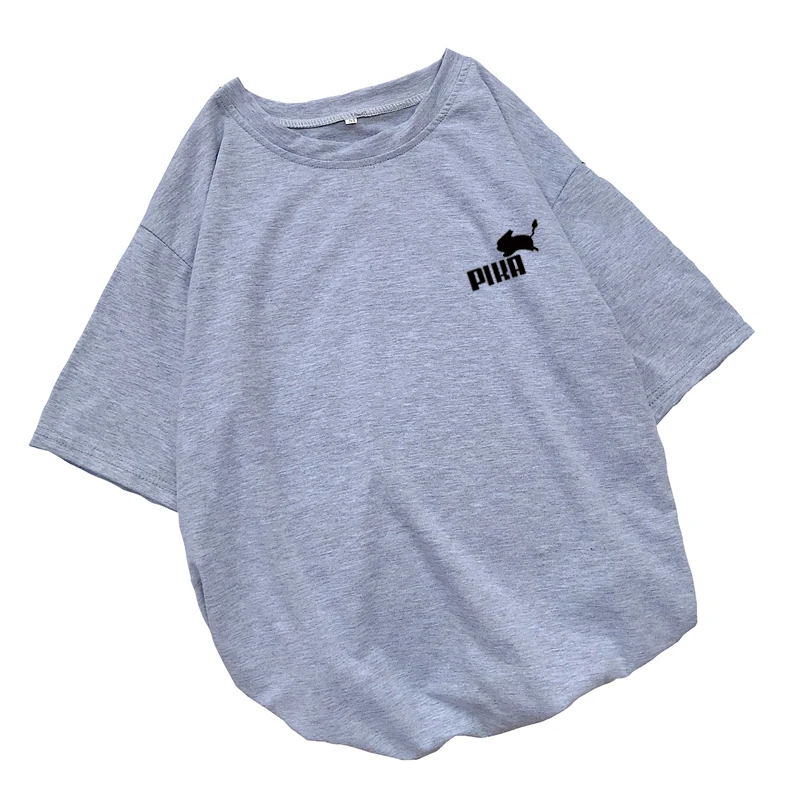Летняя новая женская футболка в стиле Харадзюку, Милая футболка с принтом в стиле Пикачу, Повседневная Уличная футболка, женские топы