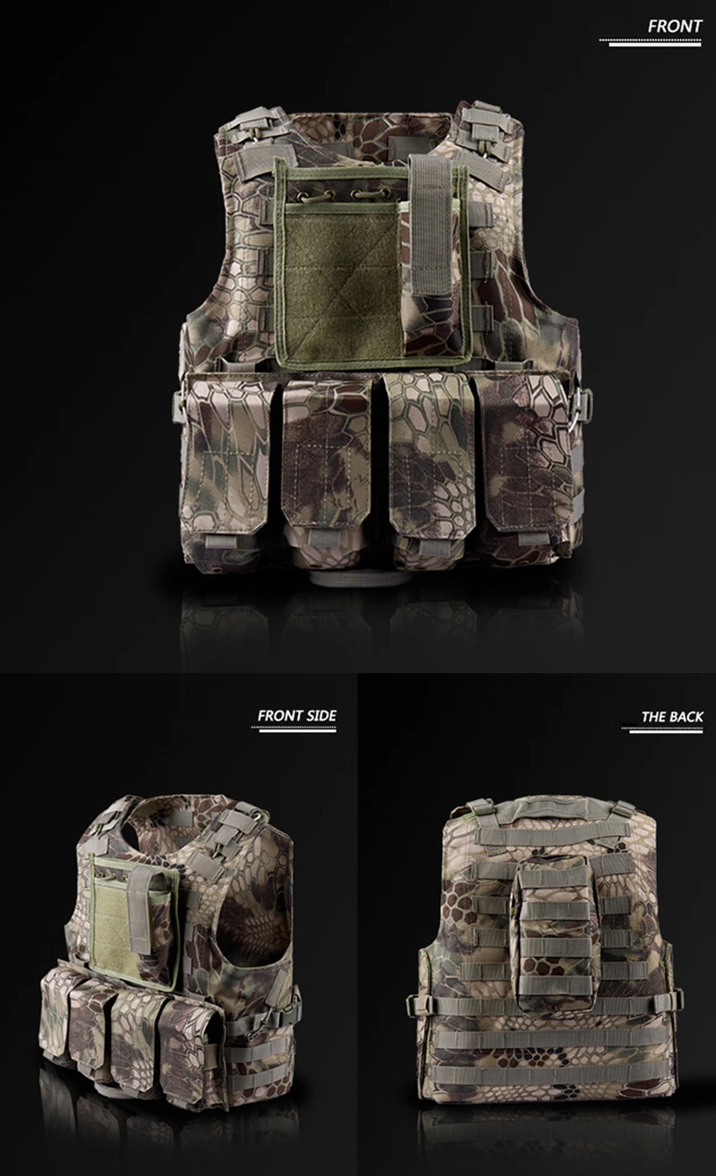 Children outdoor multi-function Tactical vest Men military combat vest Camouflage vest