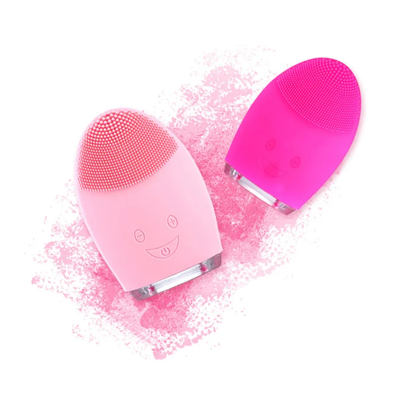 

Electric Silicone Facial Cleansing Brush Face Cleanser Waterproof Ultrasonic Massage Skin Deep Cleaning Device