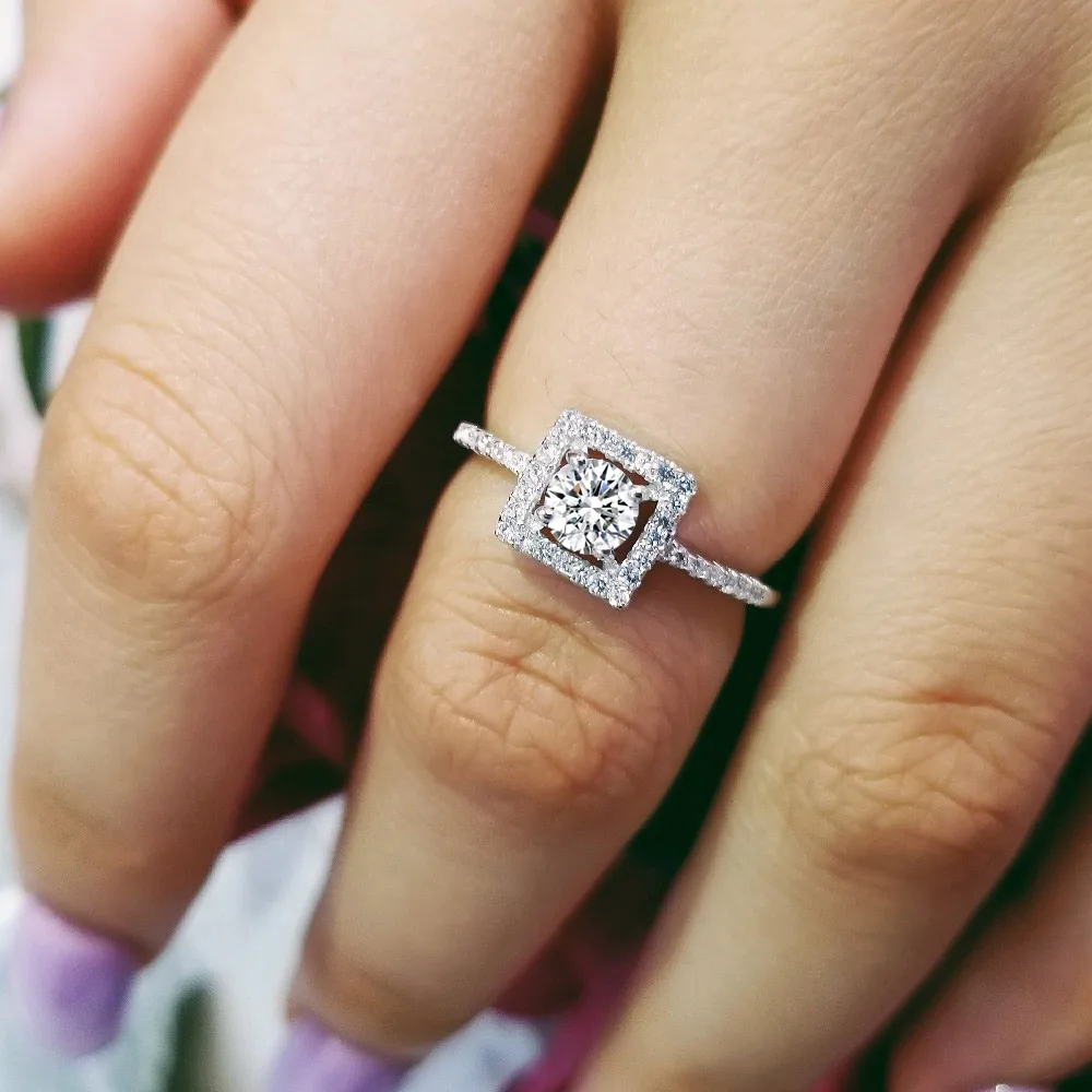

Original arrival 925 Sterling Silver Wedding Engagement ring for Women fashion finger love promise ring Jewelry LR213S