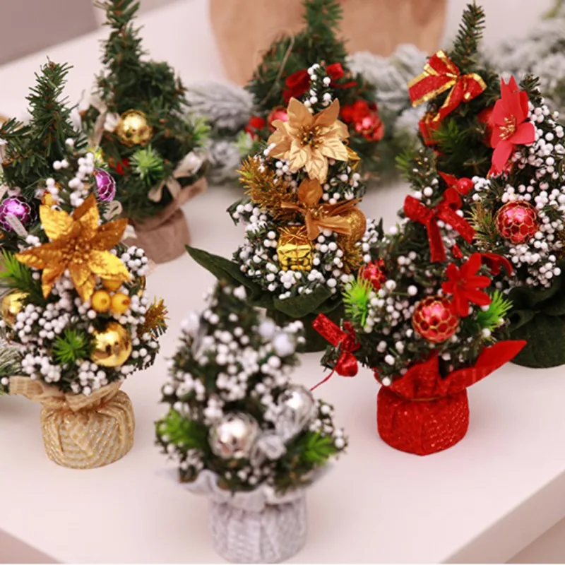 Us 2 02 22 Off Mini Christmas Tree Bedroom Desk Toy Doll Gift Christmas Tree Home Mini Artificial Trees Christmas Decorations For Home Xmas In Trees