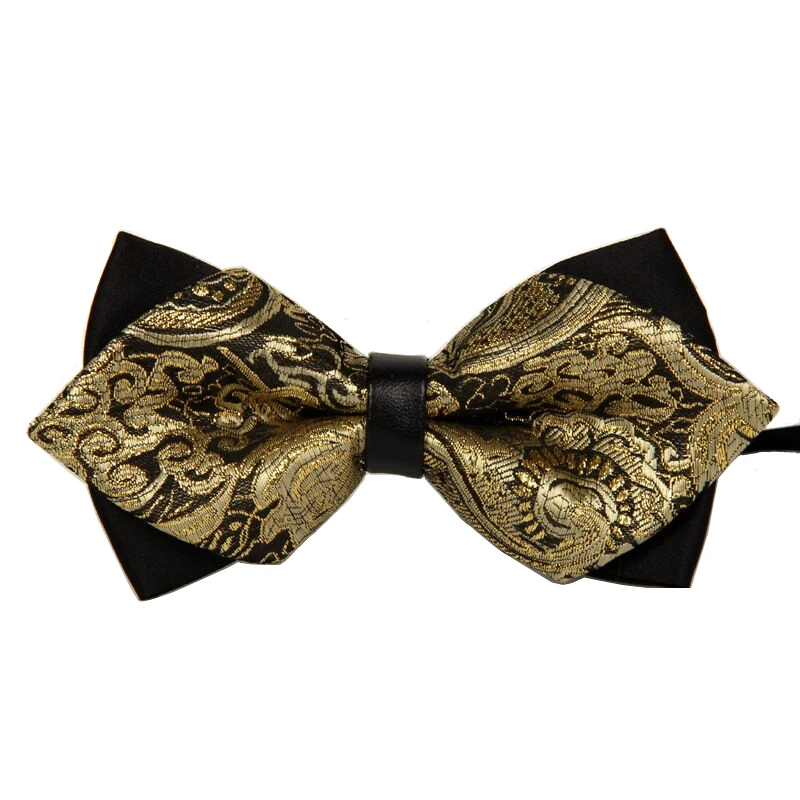 20 style summer men's neckwear neck self gold bow tie silver black silk fashion casual male pink bowtie wedding lote