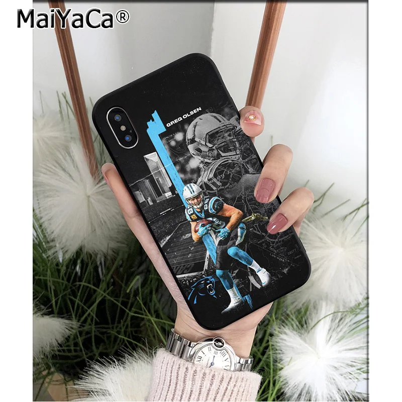 MaiYaCa Carolina Panthers TPU Soft Silicone Phone Case for iPhone X XS MAX 6 6S 7 7plus 8 8Plus 5 5S XR - Цвет: A15