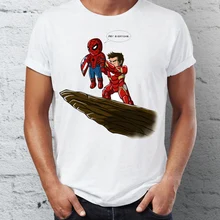 Для Мужчин's футболка "Человек-паук" Бальные платья с принтом «Железный человек», Старк гордость рок супергероев Marvel прикольные футболки