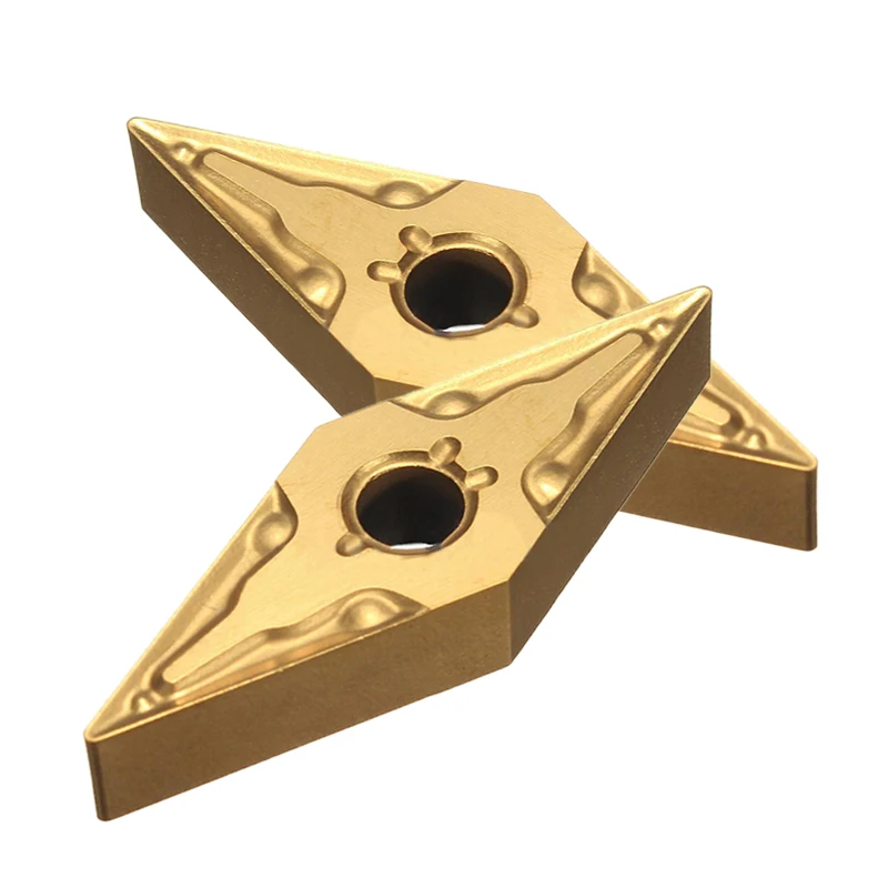 10pcs V shape VNMG160404 Carbide Inserts Processing Steel Lathe Turning