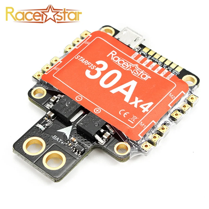 

Racerstar StarF3S 30A BL_S 4 In 1 ESC 5V BEC w/ F3 Flight Controller AIO OSD BEC Current Sensor For RC Drones FPV Quadcopter