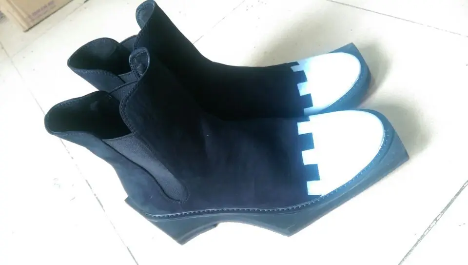 

2018 Handmade New Milan Male Chunky Boots Leather Geometry For Man Boots Barber Loved Men's Boots