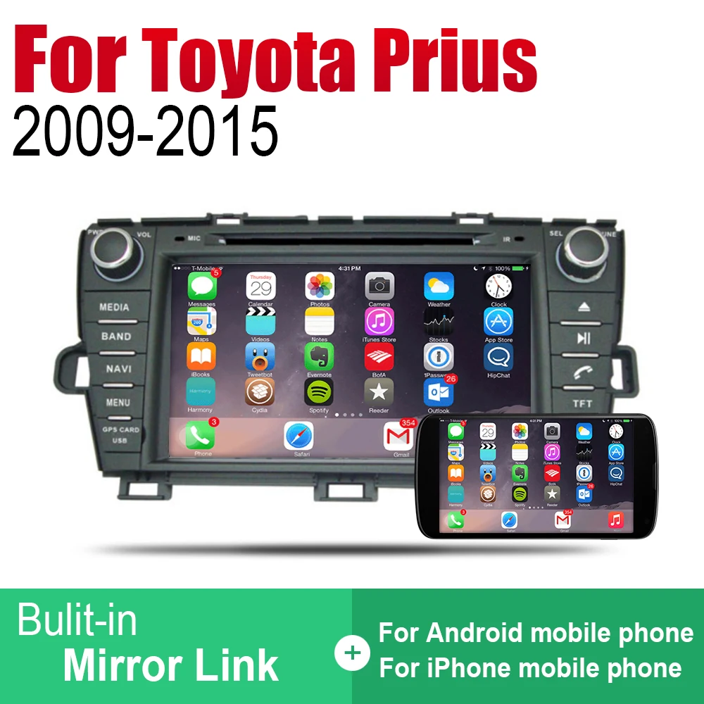 Excellent ZaiXi Android Car DVD GPS Navi for Toyota Prius 2009~2015 player Navigation WiFi Bluetooth Mulitmedia system audio stereo EQ 4