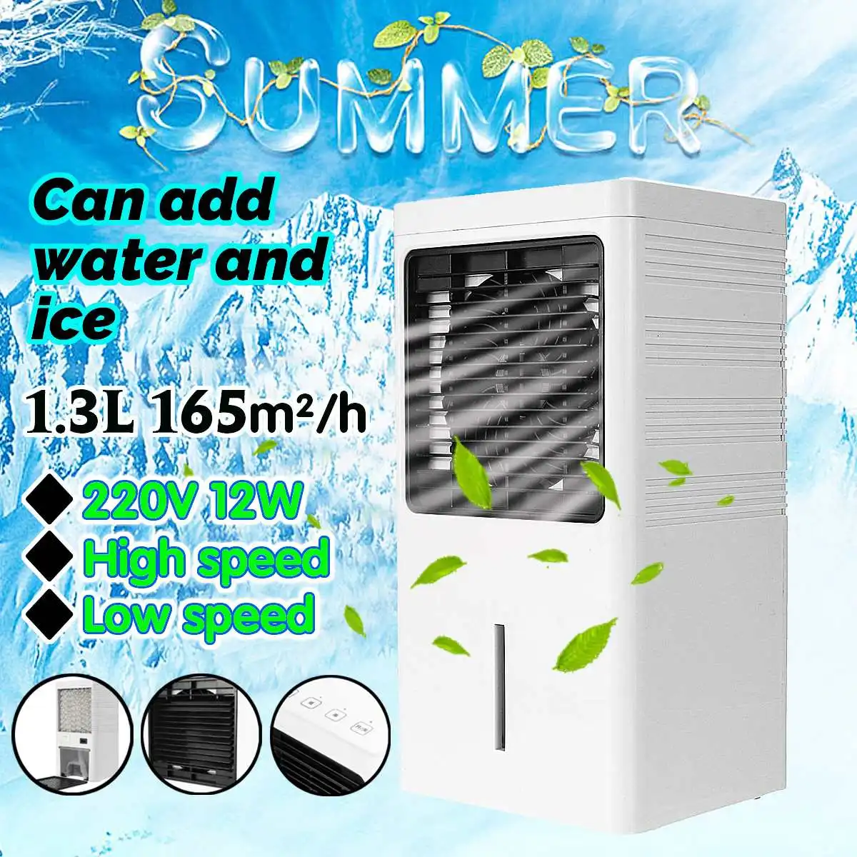 

Hot 220V Mini Portable Air Conditioner Humidifier Cooler Cooling System Desktop Air Cooling Fan Air Cooler Fan for Office Home