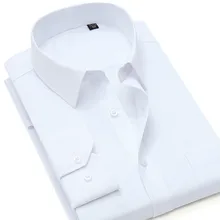 Мужская Рубашка классическая модная Однотонная рубашка с квадратным воротником и длинным рукавом Свадебная Мужская рубашка мужская деловая Повседневная рубашка