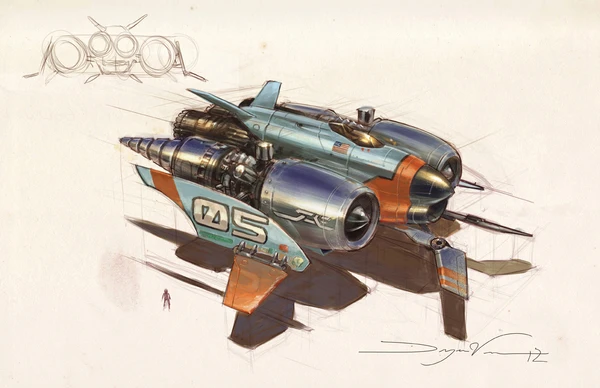 Spirit of Java космический корабль научно фантастический постер фильма Ретро